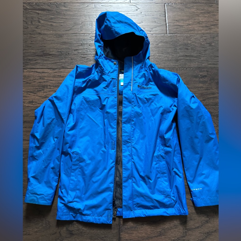 Boys Columbia  blue rain jacket